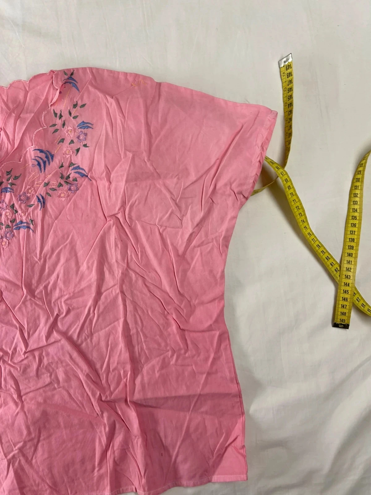 Vintage pink short-sleeve blouse, 100% Cotton by sedi – photo 6